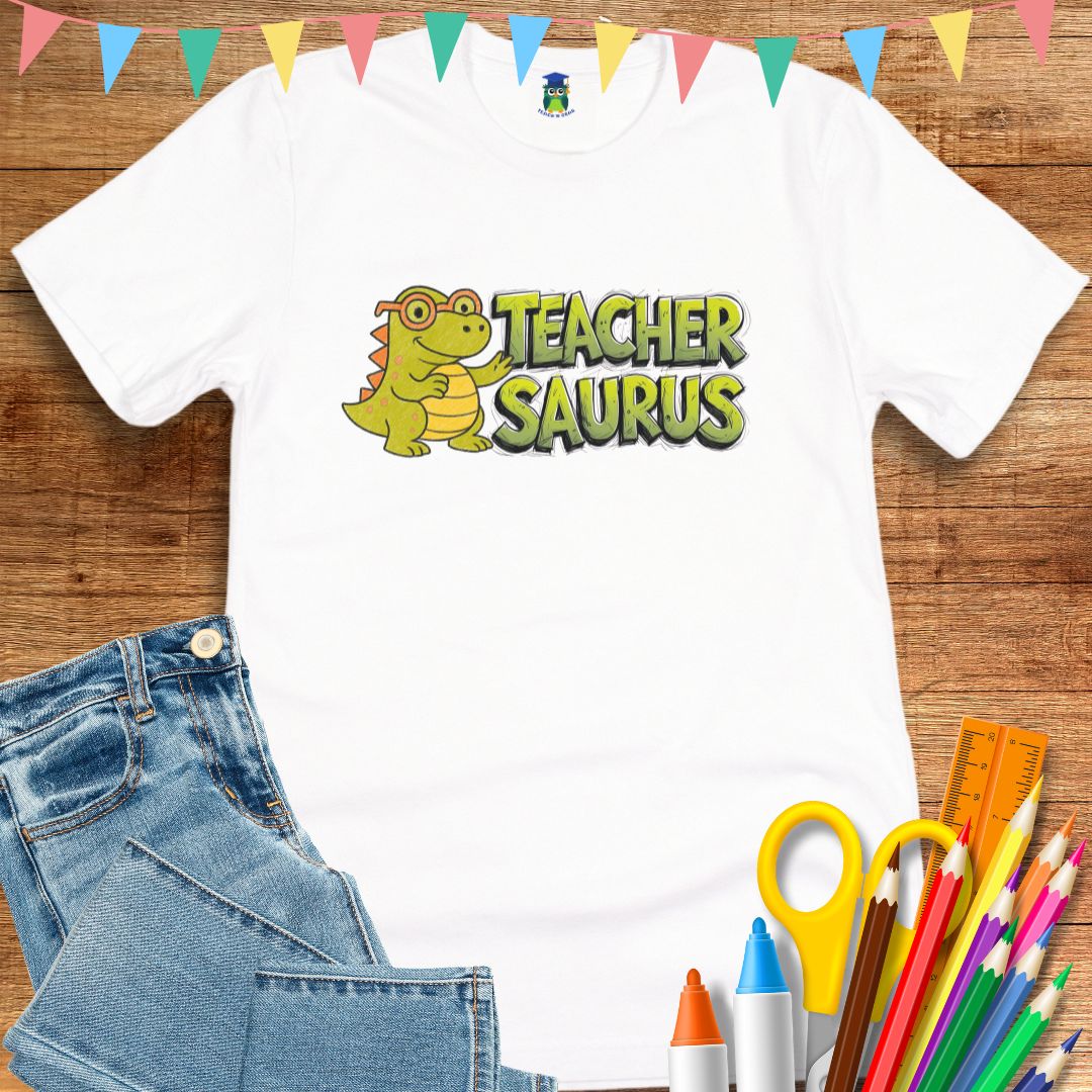 Teachersaurus Teacher T-Shirt - teachngear
