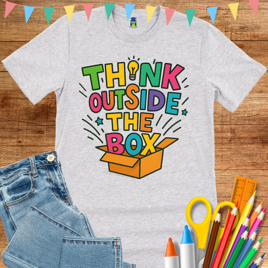 Think Outside the Box Teacher T-Shirt - teachngear