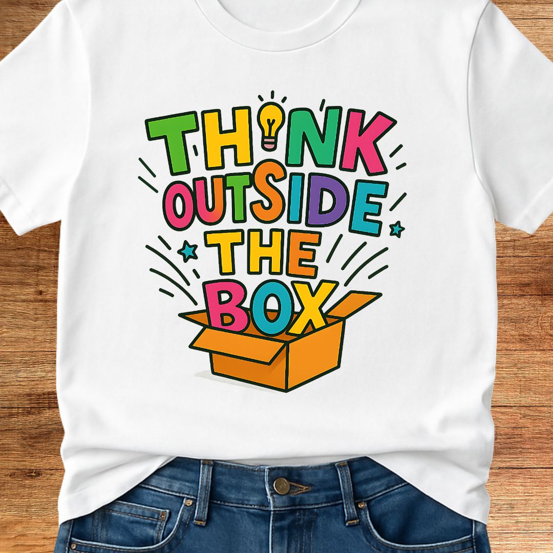 Think Outside the Box Teacher T-Shirt - teachngear