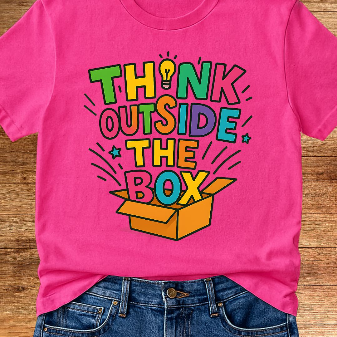 Think Outside the Box Teacher T-Shirt - teachngear