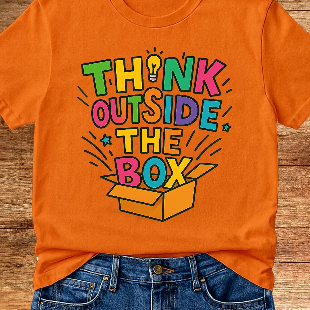 Think Outside the Box Teacher T-Shirt - teachngear