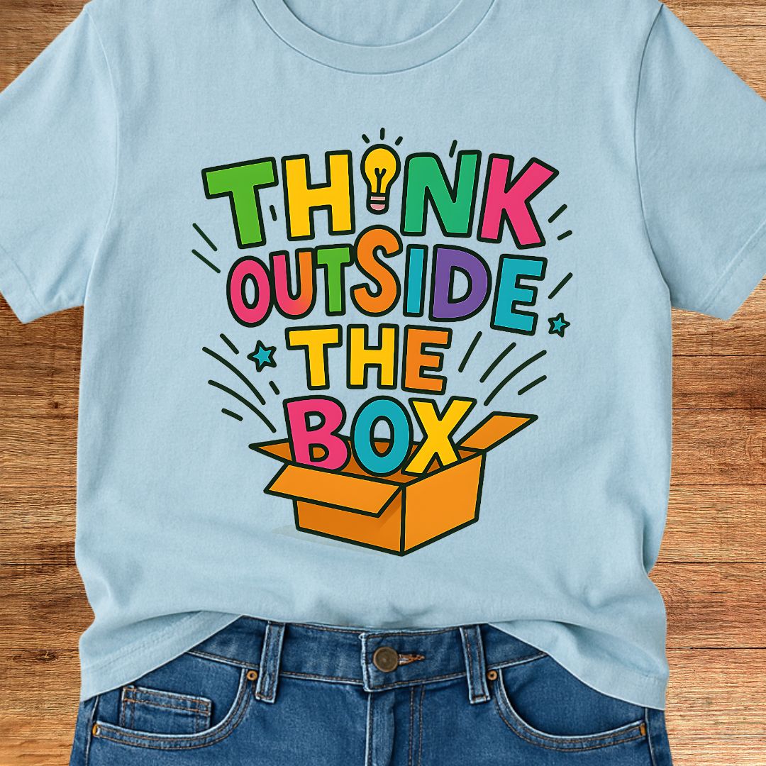 Think Outside the Box Teacher T-Shirt - teachngear