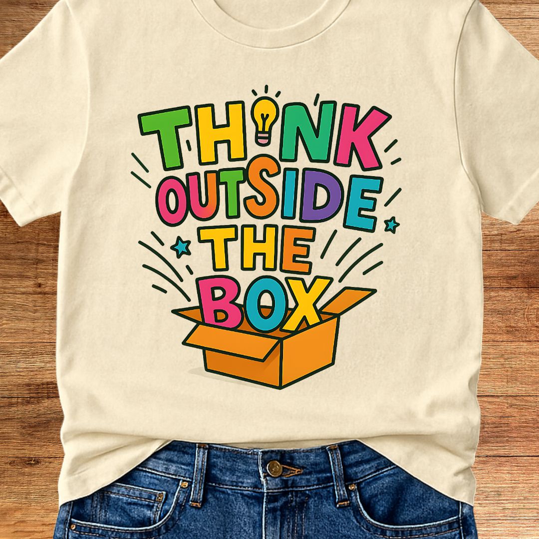 Think Outside the Box Teacher T-Shirt - teachngear