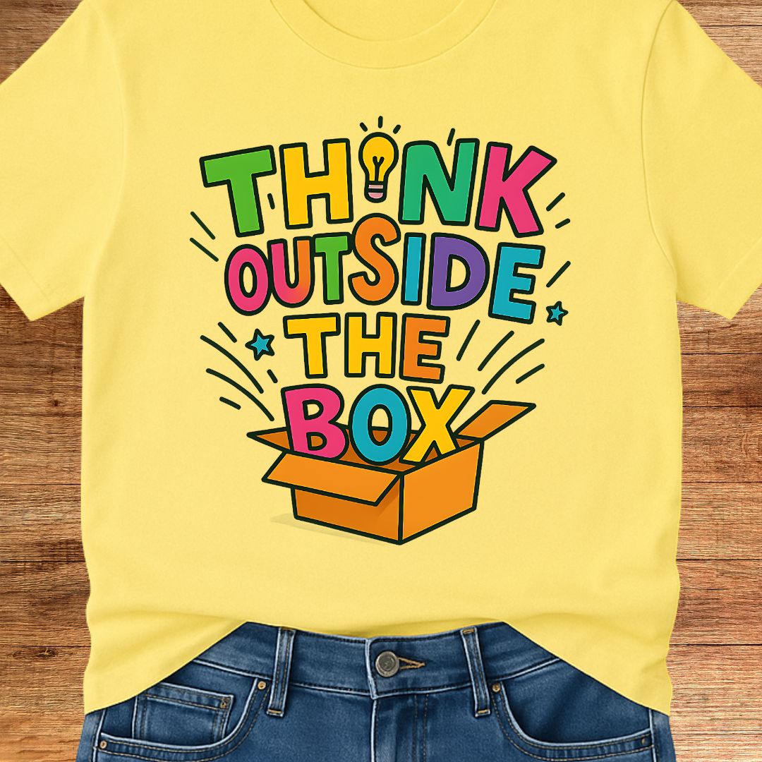 Think Outside the Box Teacher T-Shirt - teachngear