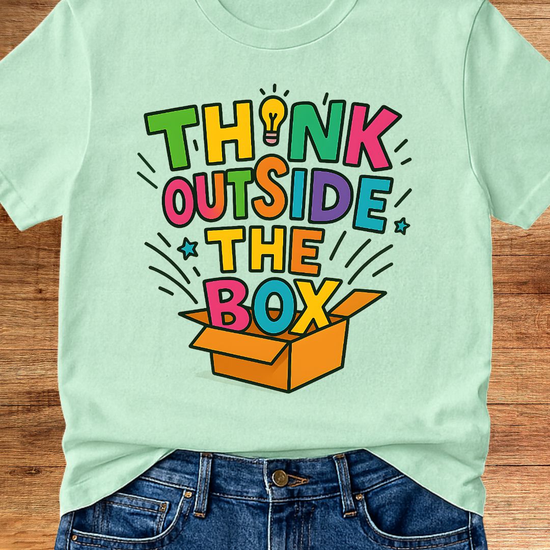 Think Outside the Box Teacher T-Shirt - teachngear