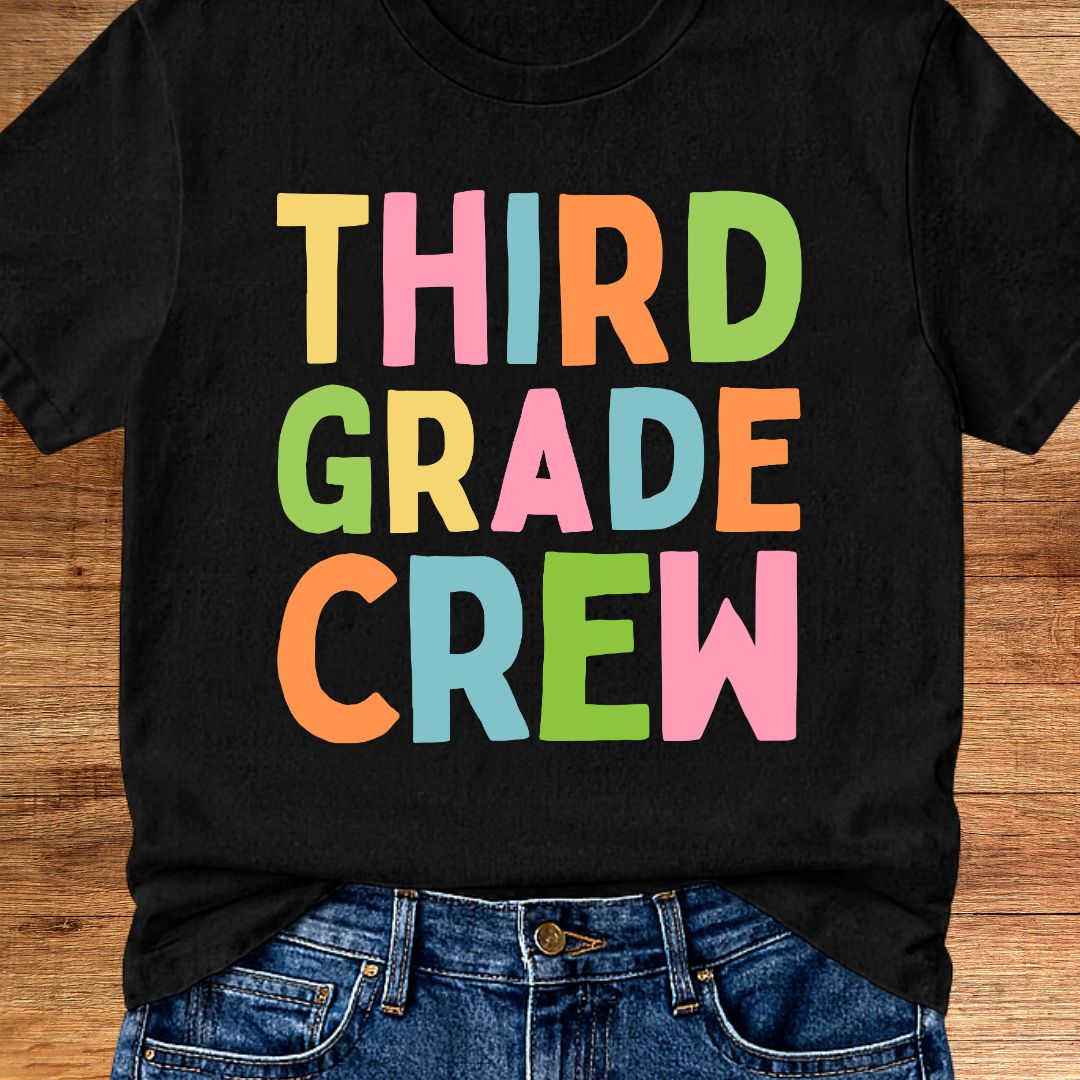 Third Grade Crew Teacher T-Shirt - teachngear