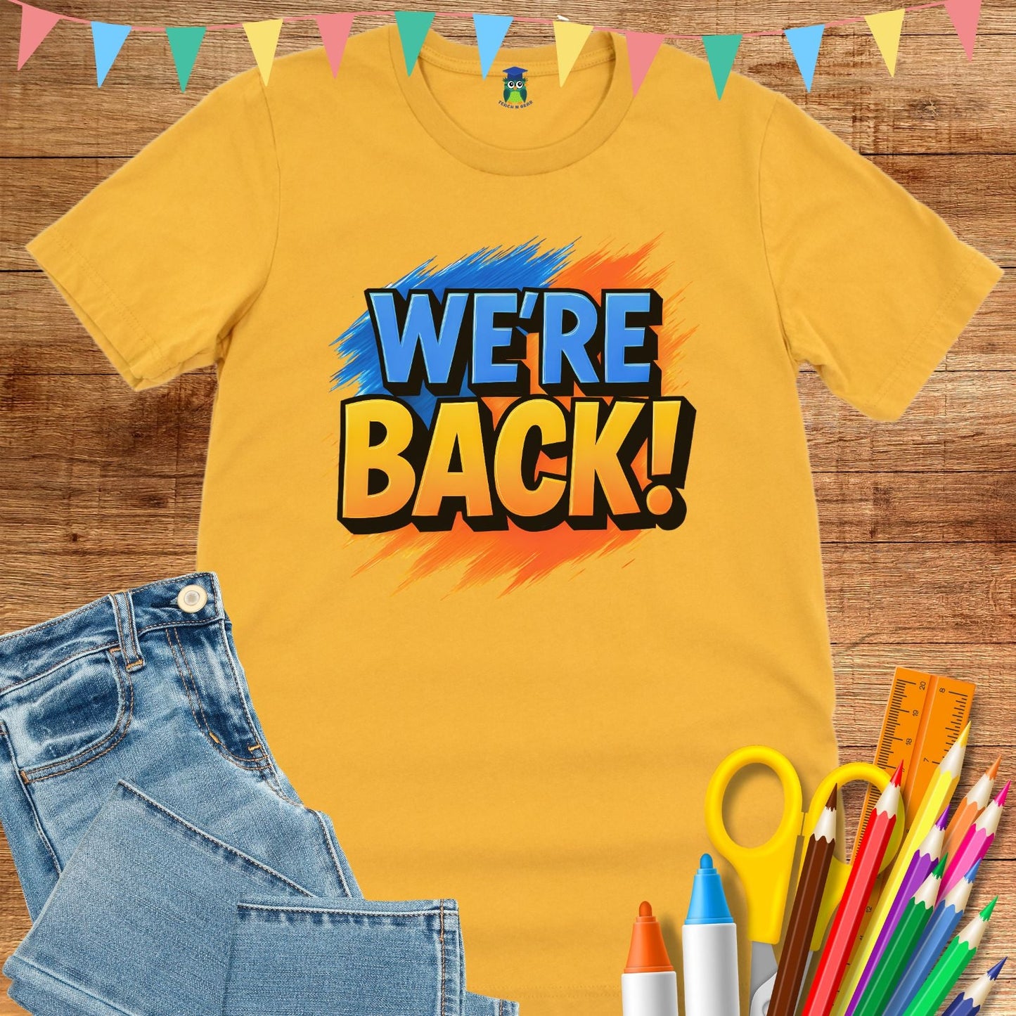 We're Back Teacher T-Shirt - teachngear