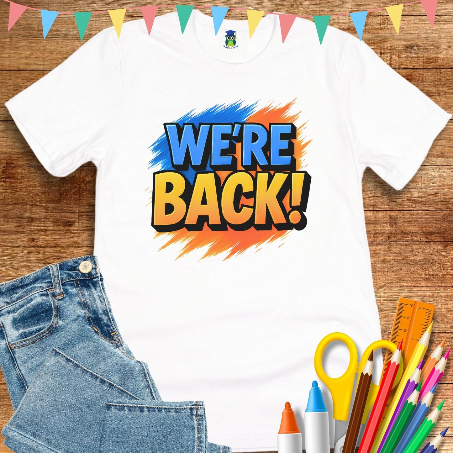 We're Back Teacher T-Shirt - teachngear
