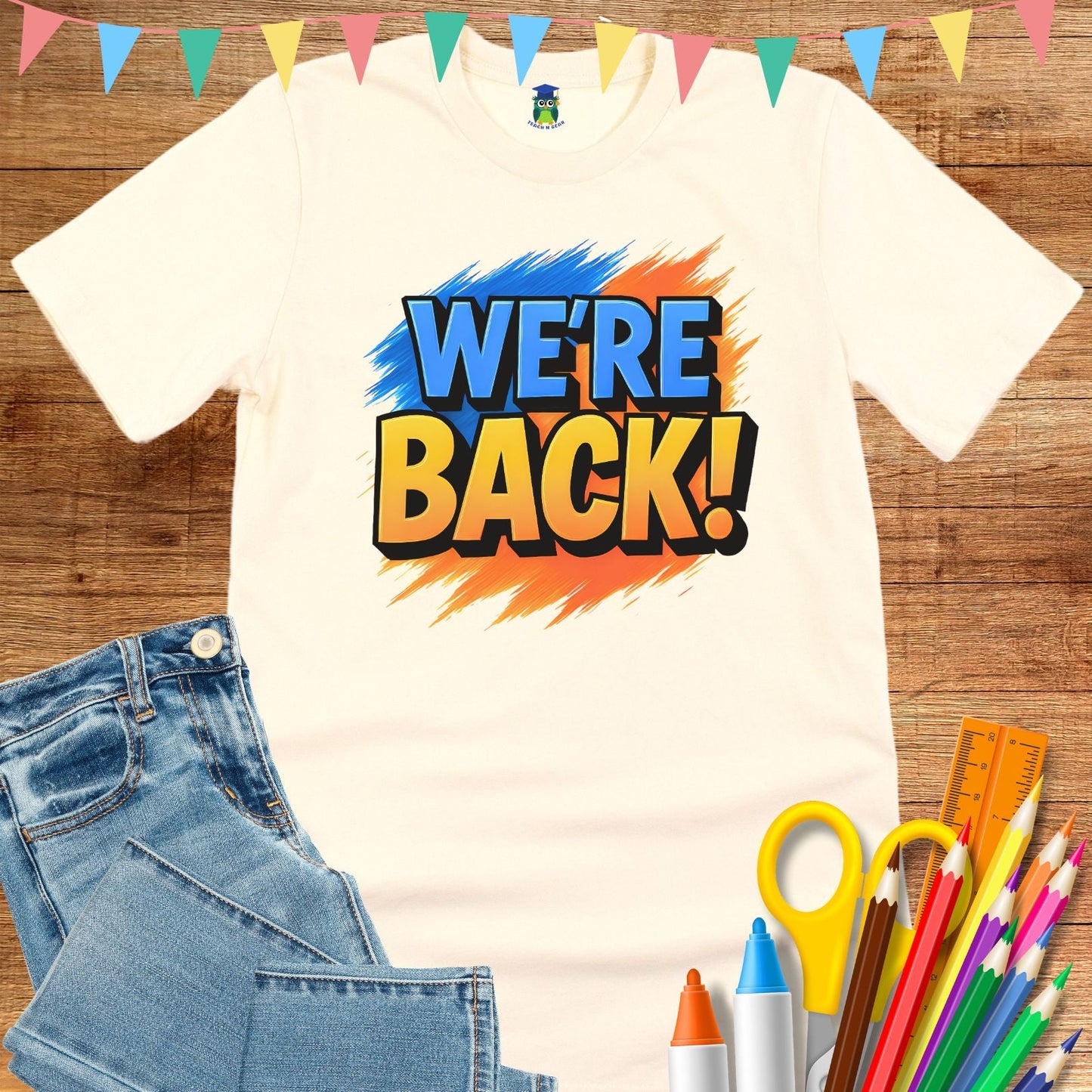 We're Back Teacher T-Shirt - teachngear