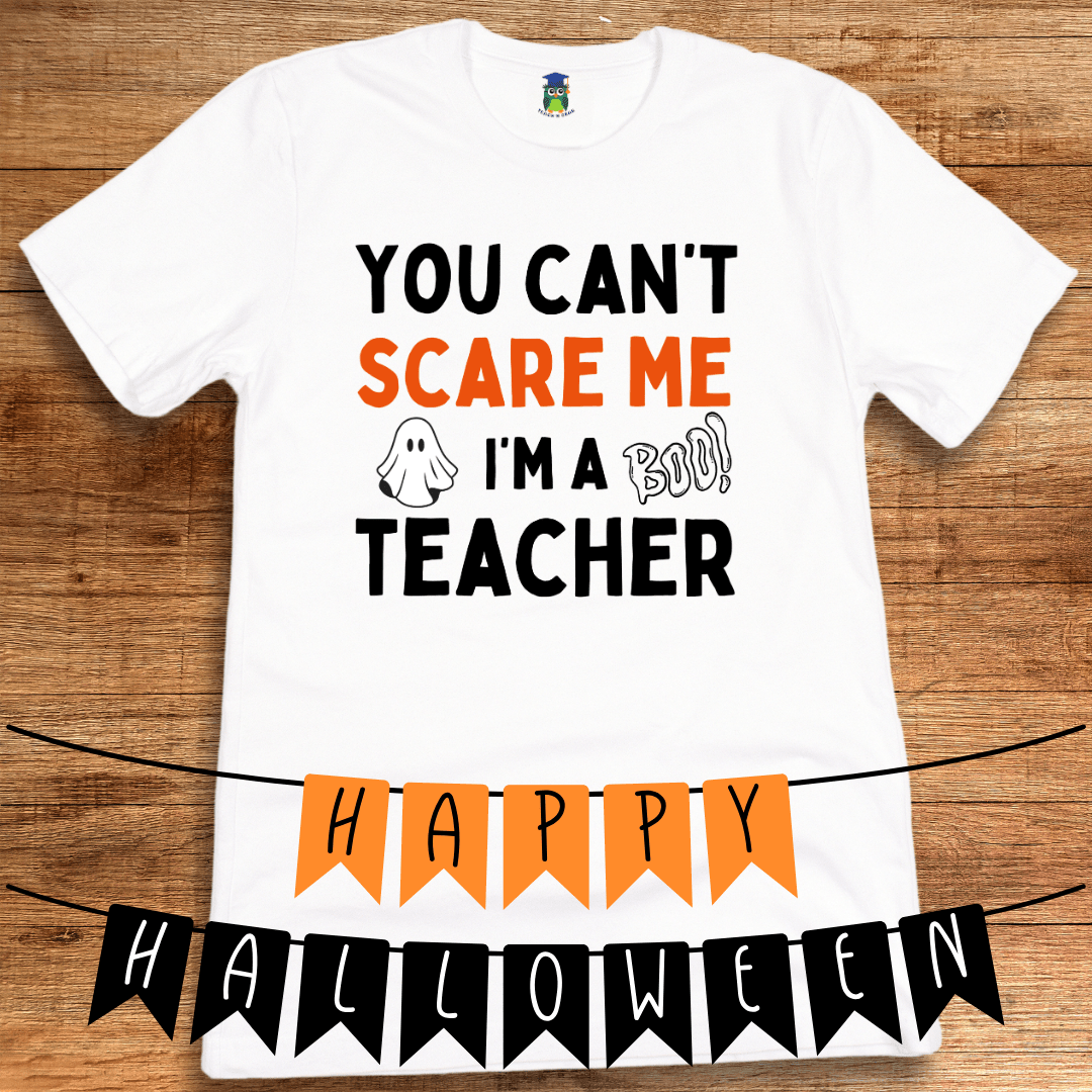 You Can't Scare Me I'm a Teacher T-Shirt - teachngear