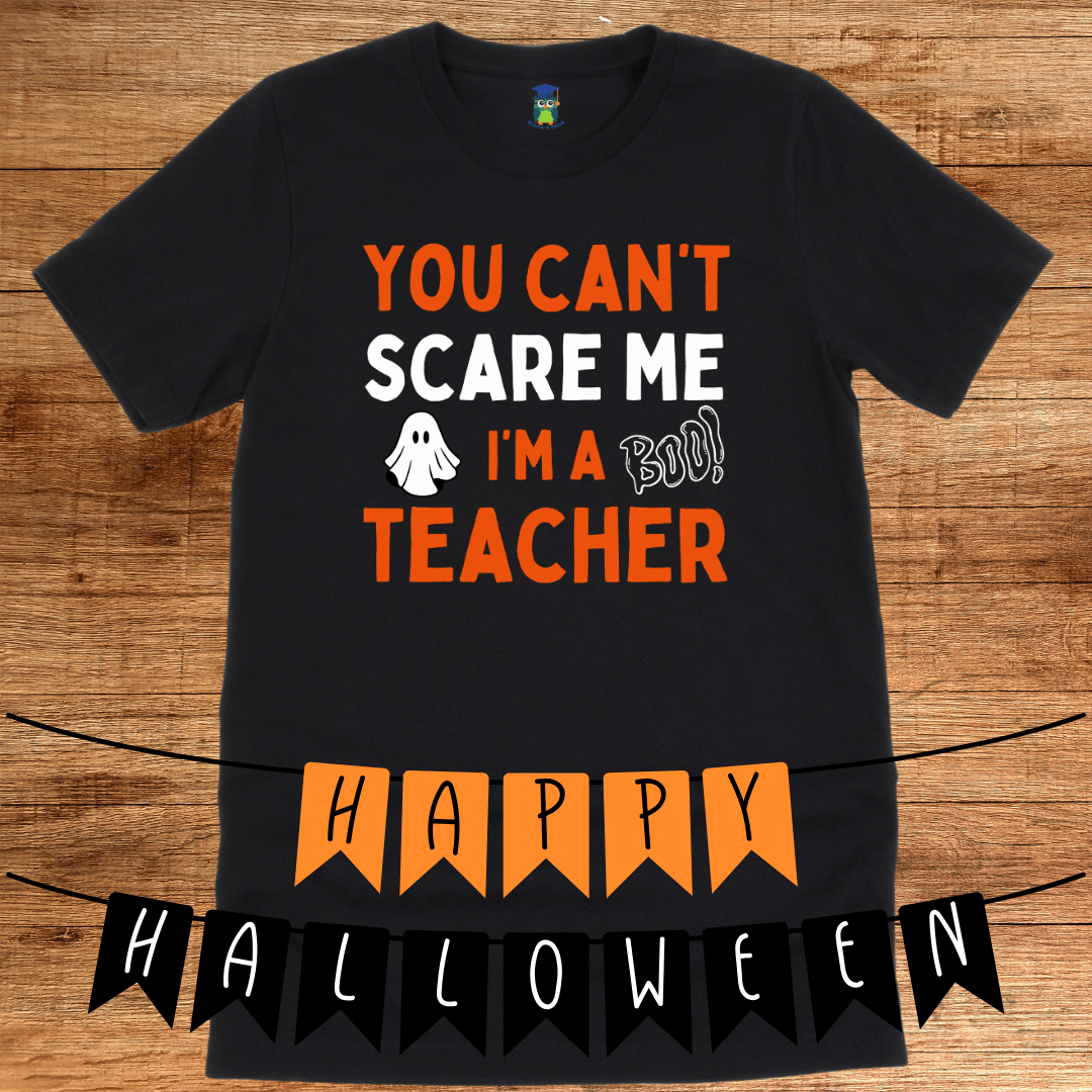 You Can't Scare Me I'm a Teacher T-Shirt - teachngear