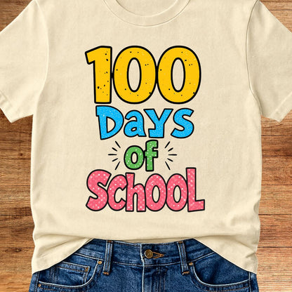 100 Days of School Teacher T-Shirt - teachngear