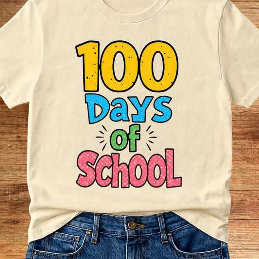 100 Days of School Teacher T-Shirt - teachngear