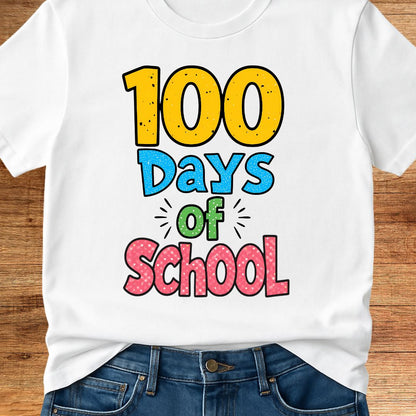 100 Days of School Teacher T-Shirt - teachngear