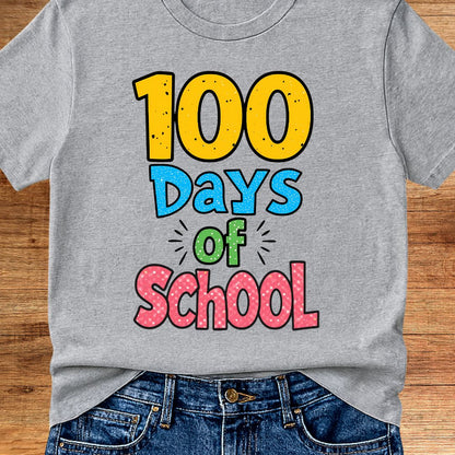100 Days of School Teacher T-Shirt - teachngear