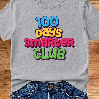 100 Days Smarter Club Teacher T-Shirt - teachngear