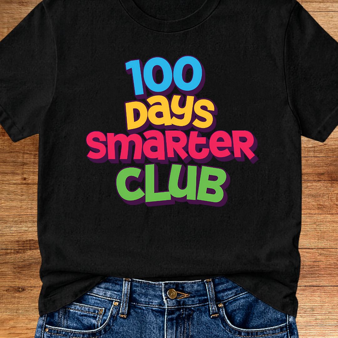 100 Days Smarter Club Teacher T-Shirt - teachngear