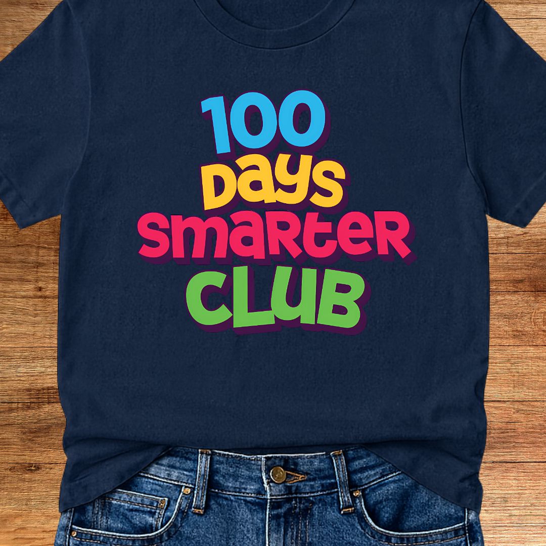 100 Days Smarter Club Teacher T-Shirt - teachngear