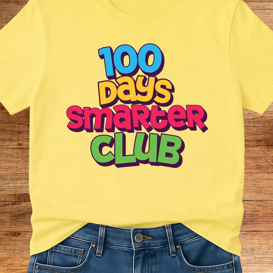 100 Days Smarter Club Teacher T-Shirt - teachngear