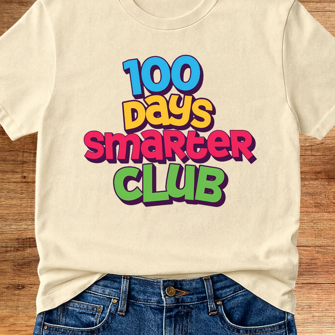 100 Days Smarter Club Teacher T-Shirt - teachngear
