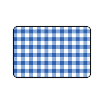 Blue Gingham Teacher Desk Mat