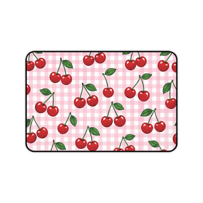 Gingham Cherries Teachers Desk Mat