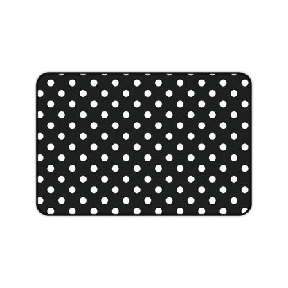 Black and White Spots Teacher Desk Mat