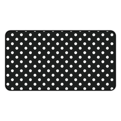 Black and White Spots Teacher Desk Mat