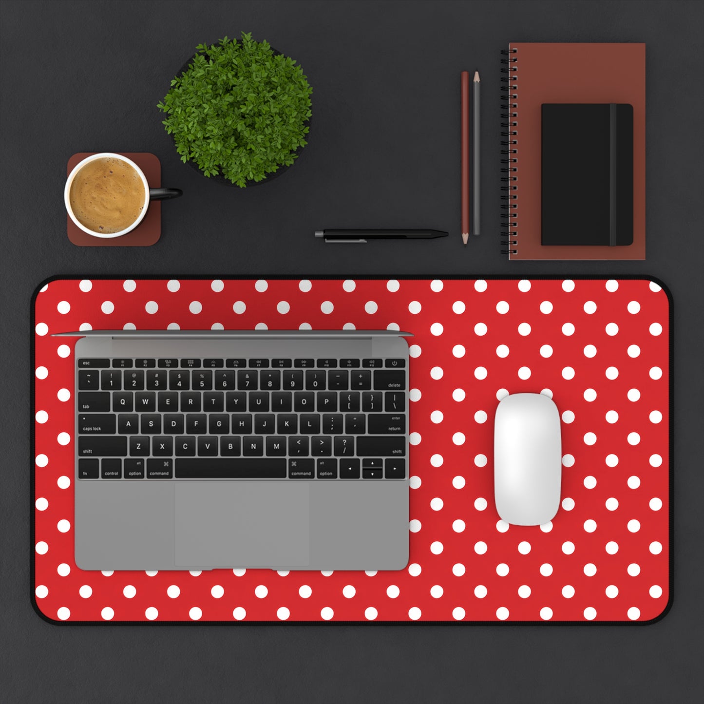 Red Polka Dot Teacher Desk Mat