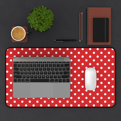Red Polka Dot Teacher Desk Mat