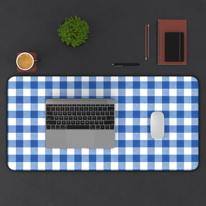 Blue Gingham Teacher Desk Mat