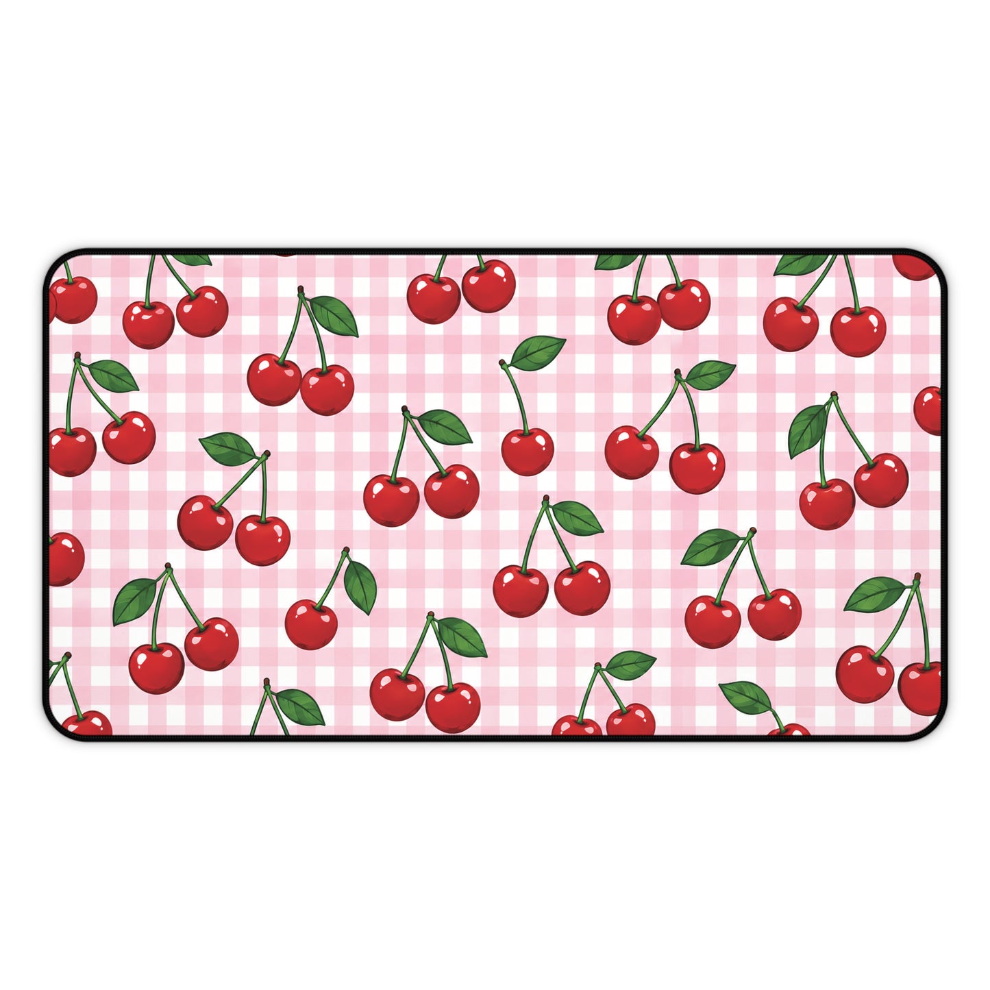 Gingham Cherries Teachers Desk Mat