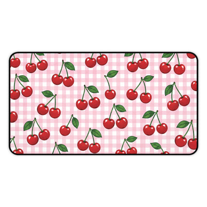 Gingham Cherries Teachers Desk Mat