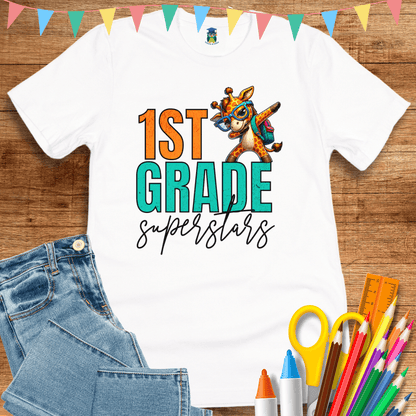 1st Grade Superstars Teacher T-Shirt - teachngear