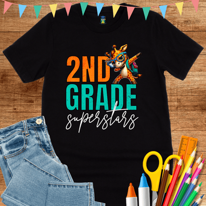 2nd Grade Superstars Teacher T-Shirt - teachngear