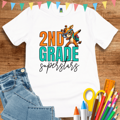 2nd Grade Superstars Teacher T-Shirt - teachngear