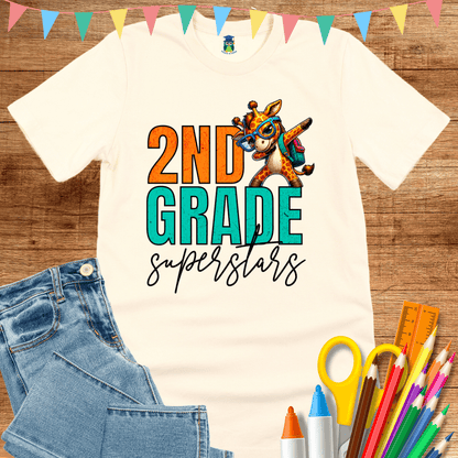 2nd Grade Superstars Teacher T-Shirt - teachngear
