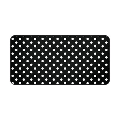 Black and White Spots Teacher Desk Mat