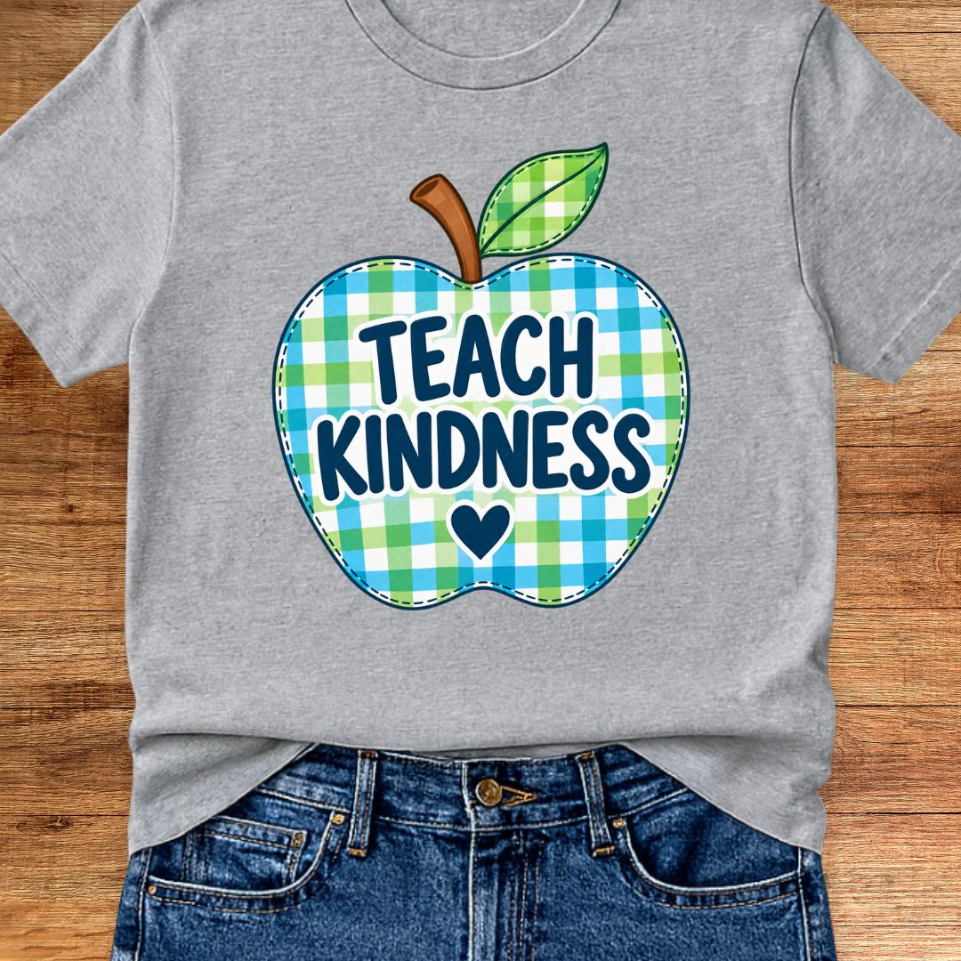 Apple Teach Kindness Teacher T-Shirt