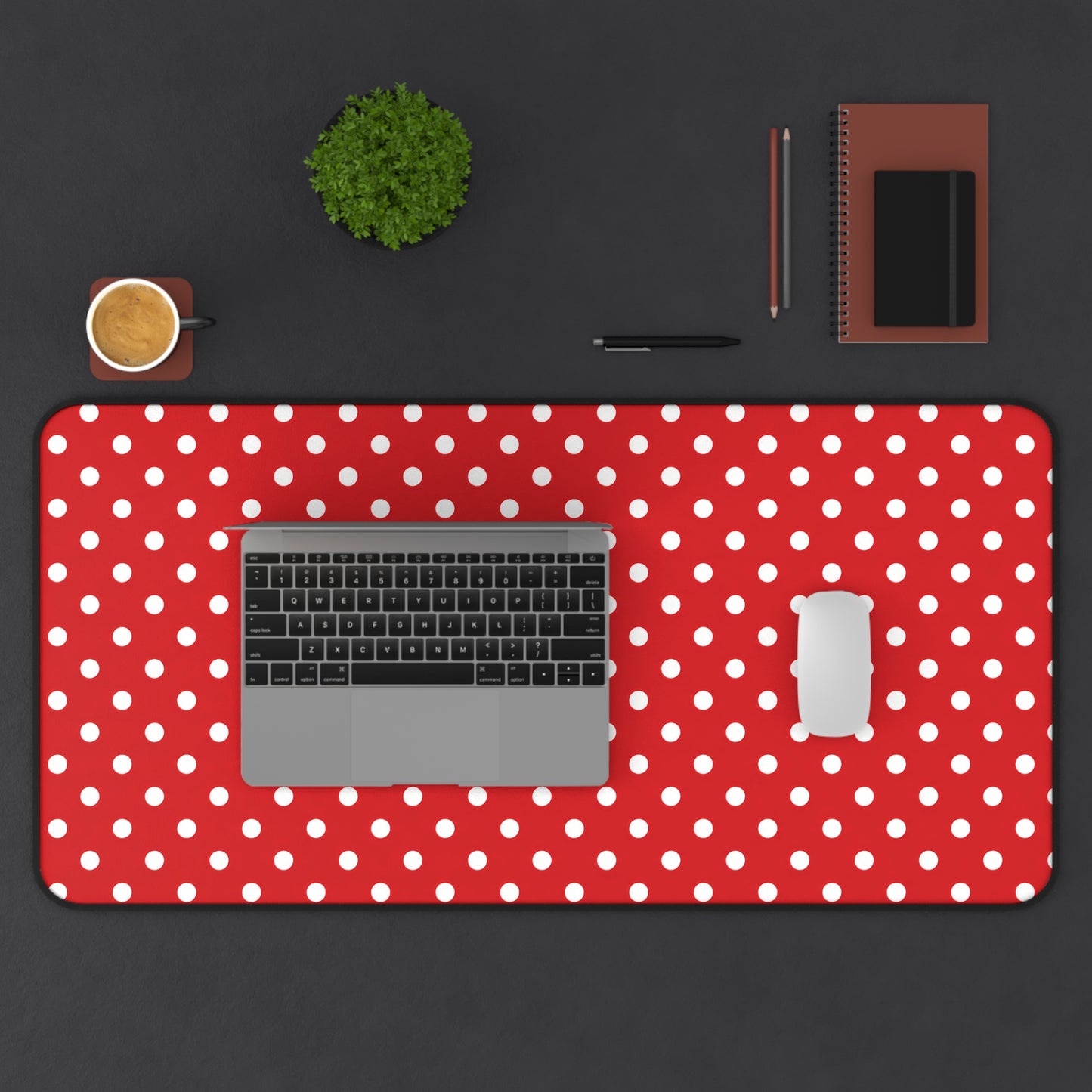 Red Polka Dot Teacher Desk Mat