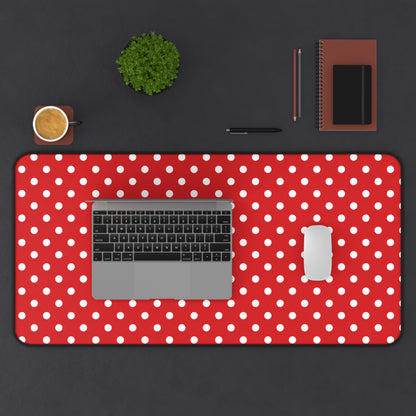 Red Polka Dot Teacher Desk Mat