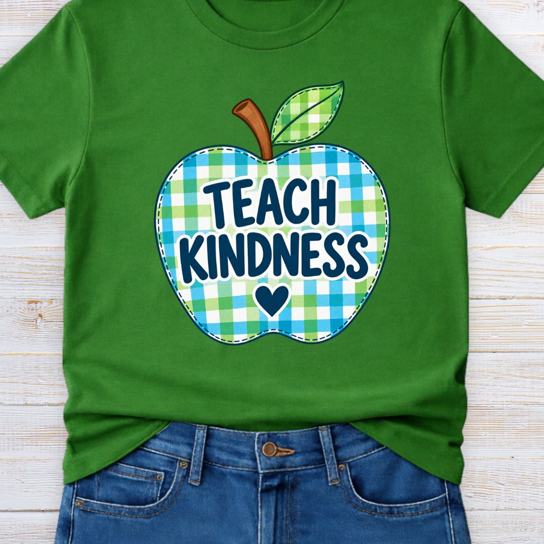 Apple Teach Kindness Teacher T-Shirt