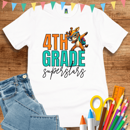 4th Grade Superstars Teacher T-Shirt - teachngear