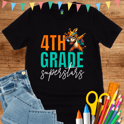 4th Grade Superstars Teacher T-Shirt - teachngear
