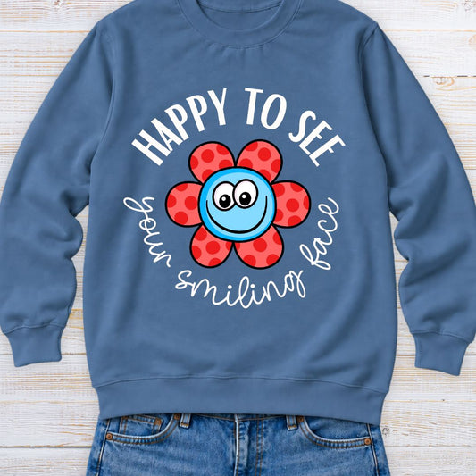 Smiling Face Teacher Sweatshirt