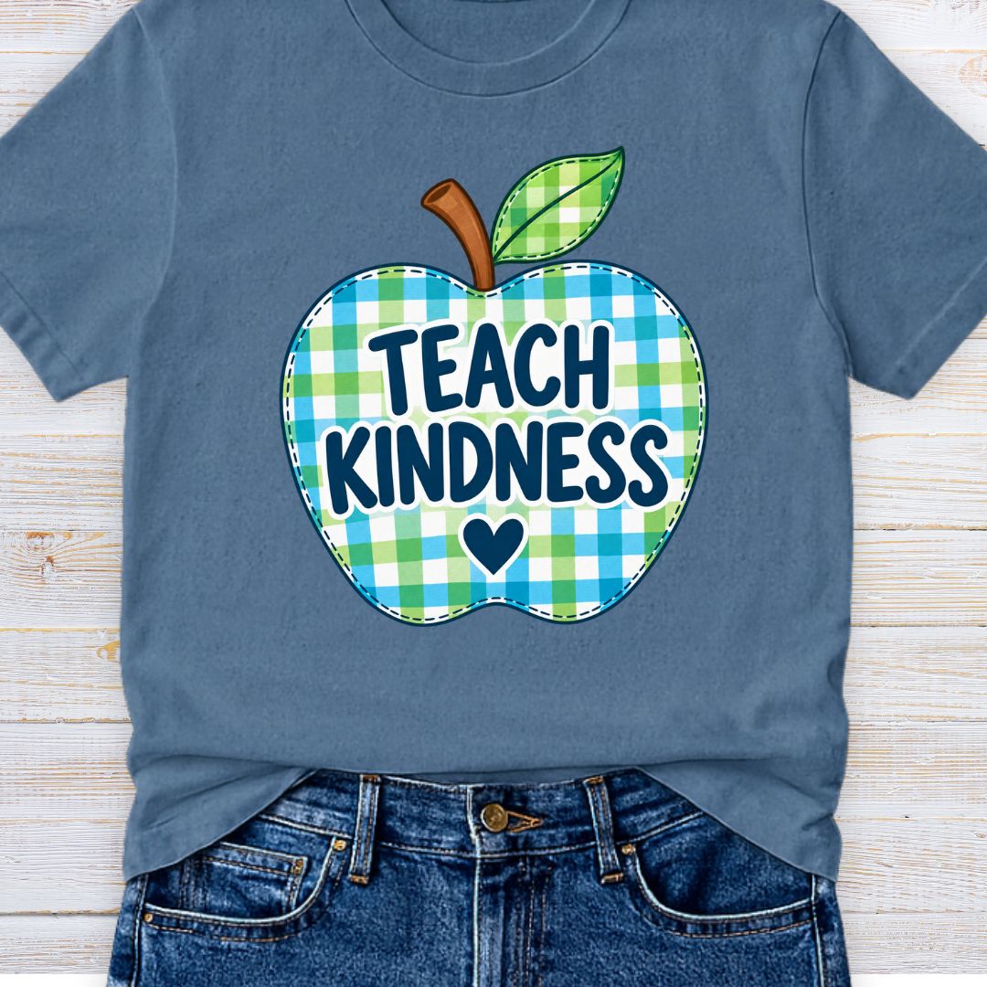 Apple Teach Kindness Teacher T-Shirt