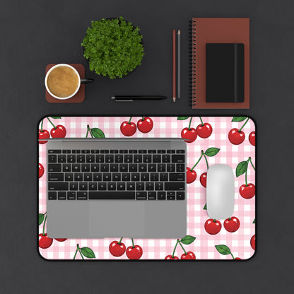 Gingham Cherries Teachers Desk Mat
