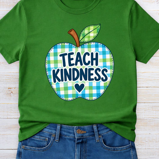 Apple Teach Kindness Teacher T-Shirt - teachngear