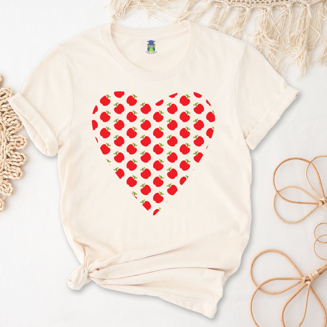 Apples Heart Teacher Shirt - teachngear