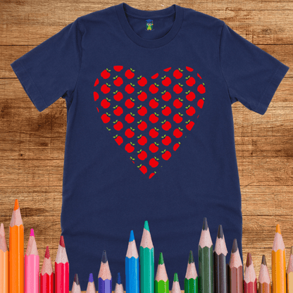 Apples Heart Teacher Shirt - teachngear